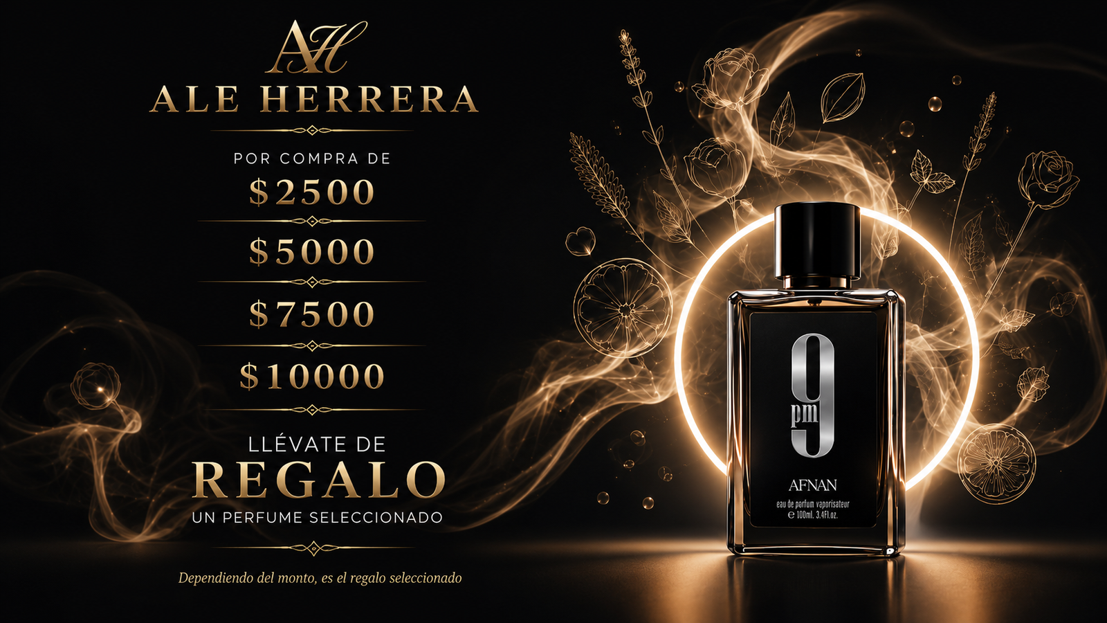 Promoción regalo por compra mínima Ale Herrera