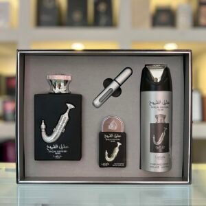 lattafa pride set ishq al shuyukh silver gift 3pz 6290362346579