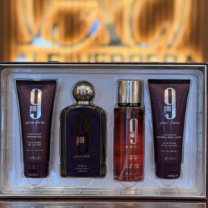 set afnan 9 pm pour femme 4 pz eau de parfum
