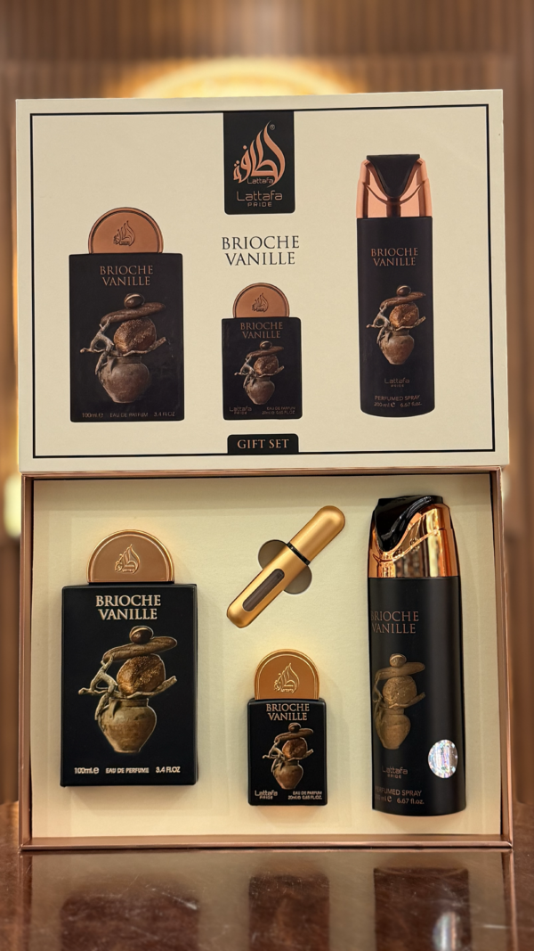 set lattafa pride brioche vanille 3 pz eau de parfum